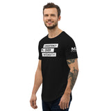 CONSISTENCY OVER INTENSITY Men's Curved Hem T-Shirt