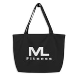 Nothing but 🧀 in here Large organic tote bag