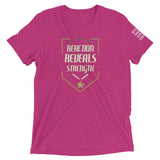 REACTION REVEALS STRENGTH Short sleeve t-shirt