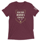 REACTION REVEALS STRENGTH Short sleeve t-shirt